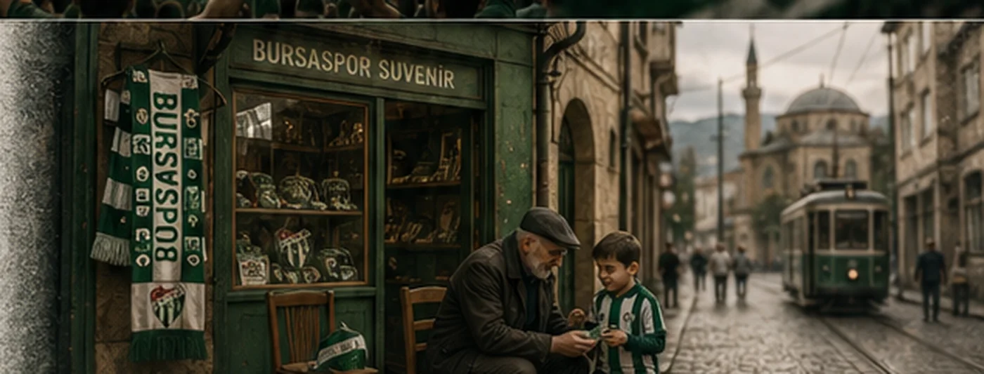 Bursa sokaklarında yeşil beyaz hatıra